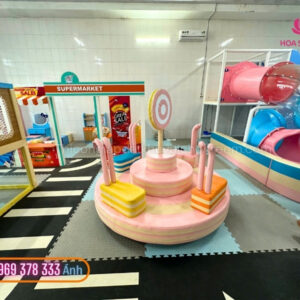 Thi công khu vui chơi tại Bến Tre