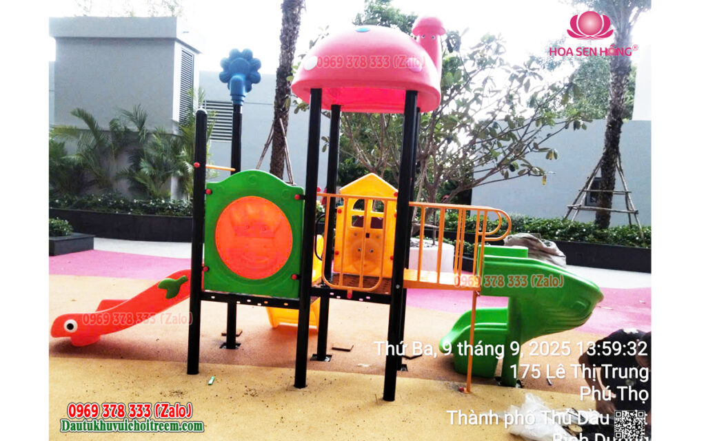 Thi công sân chơi ngoài trời chung cư The Maison TDM