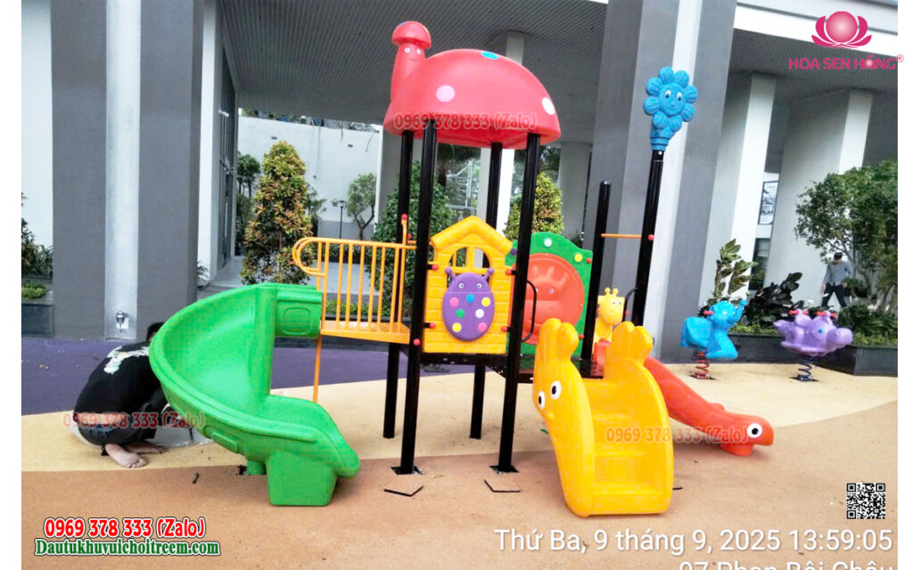 Thi công sân chơi ngoài trời chung cư The Maison TDM