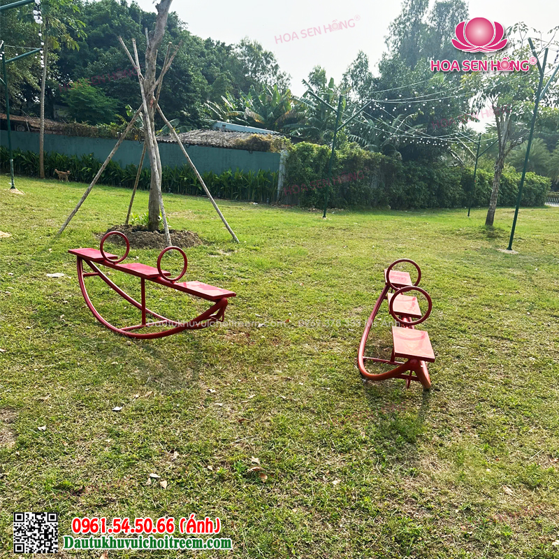 Lắp đặt khu vui chơi ngoài trời - bập bênh đôi ngoài trời 