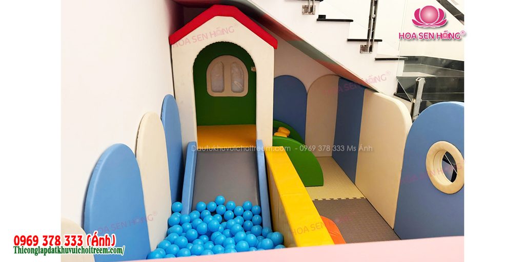 Thi công khu vui chơi trẻ em mini cho nhà hàng lẩu tại TDM – Bình Dương. 3 khu vui choi mini cho nha hang 1